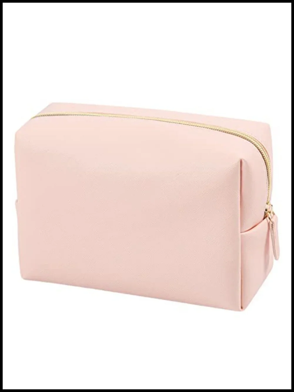 Large Travel Cosmetic Pouch, Water Resistant PU Leather Toiletry Organizer